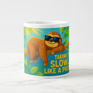 Taza De Café Gigante Divertido Tote espumoso - "Lento... ¡Como un profe