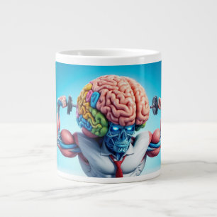 Taza De Café Gigante Divertido Tu Cerebro Es Como un Músculo