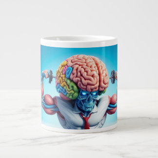 Taza De Café Gigante Divertido Tu Cerebro Es Como un Músculo