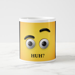Taza De Café Gigante Divertidos dichos, ¿eh?, "Cara confusa", amarillo
