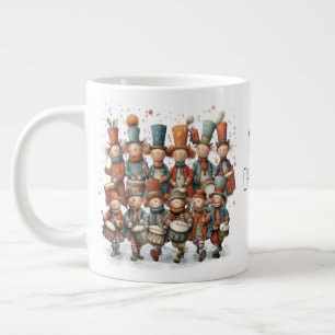 Taza De Café Gigante Divertidos doce tamborileros doce días de Navidad