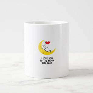 Taza De Café Gigante Diviértete Amor Te Amo Hasta La Luna Y De Regreso