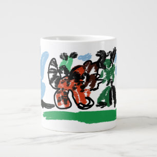 Taza De Café Gigante Diviértete con Panda Rojo