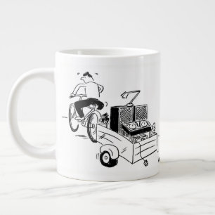 Taza De Café Gigante DJ móvil o jockey de disco