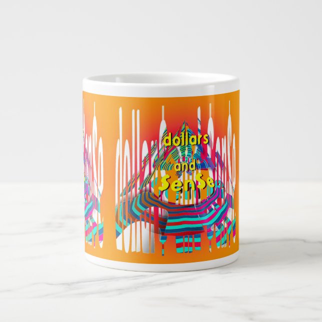 Taza De Café Gigante Dólar Arcoíris$ Y $en$e  (Frente)