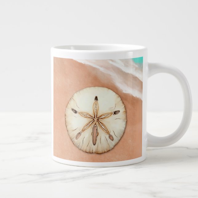 Taza De Café Gigante Dólar de arena acuática en la playa (Derecha)