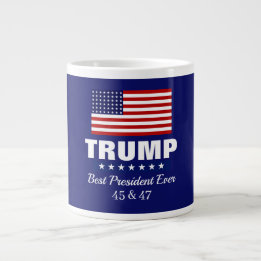 TAZA DE CAFÉ GIGANTE DONALD TRUMP BEST PRESIDENT EVER