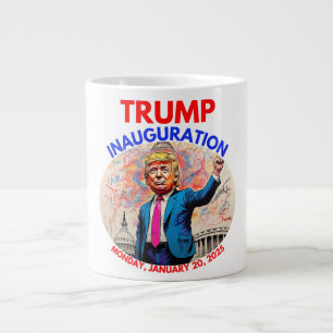 TAZA DE CAFÉ GIGANTE DONALD TRUMP INAUGURATION DAY 2025