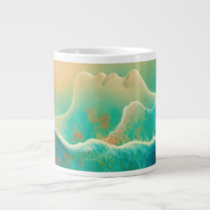 Taza De Café Gigante "Donde el océano se convierte en memoria" - Verde