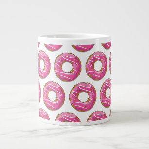 Taza De Café Gigante Dónuts con glaseado rosa