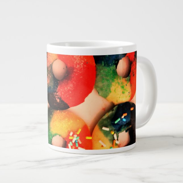 Taza De Café Gigante Donuts de arcoiris (Derecha)