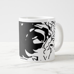 Taza De Café Gigante Doodle de flores