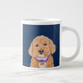 Taza De Café Gigante Doodle de oro del espíritu escolar