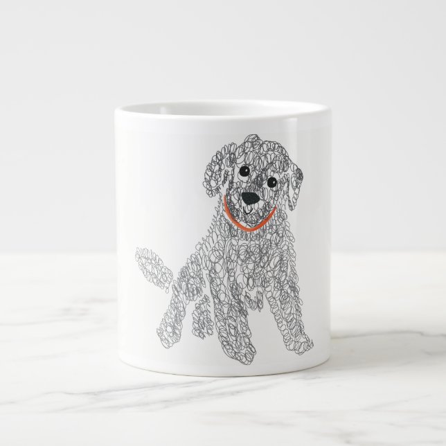 Taza De Café Gigante Doodle, Perro, Labradoodle, Goldendoodle, Perro Ma (Frente)