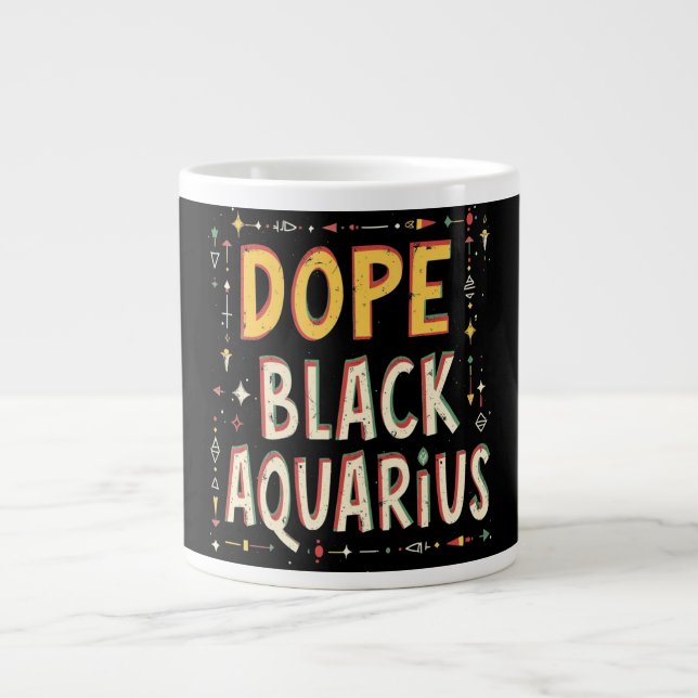 Taza De Café Gigante Dope Black Aquarius (Frente)