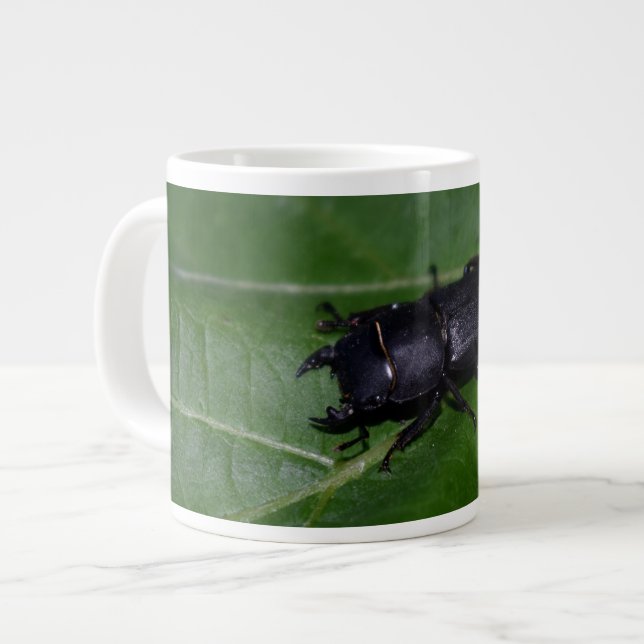 Taza De Café Gigante Dorcus parallelipipedus , el escarabajo de menor t (Izquierda)
