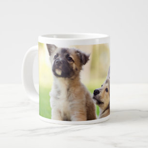 Taza De Café Gigante Dos cachorros de pastor alemanes