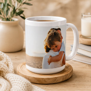 Taza De Café Gigante Dos fotos Minimalista