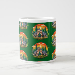 Taza De Café Gigante Dos lobos
