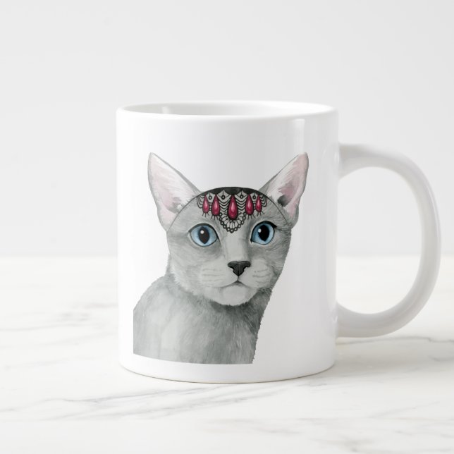 Taza De Café Gigante Downton Cat | Bejeweld (Derecha)