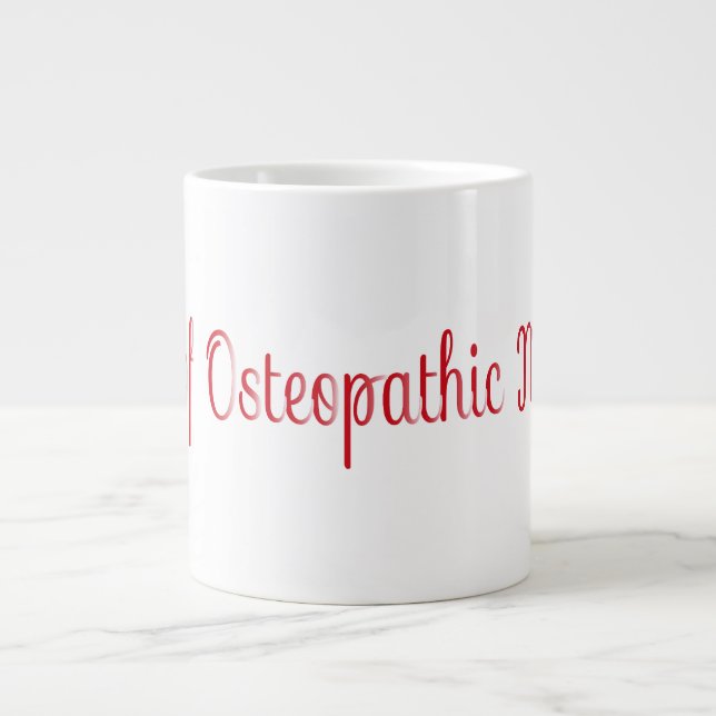 Taza De Café Gigante DR de medicina osteopática (Frente)