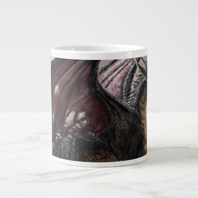Taza De Café Gigante Dragón En Cueva (Frente)