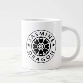 Taza De Café Gigante Dragón Jazmín 20oz Mug - Blanco y negro