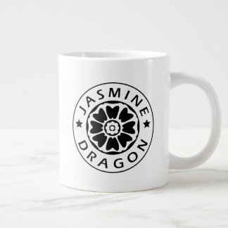 Taza De Café Gigante Dragón Jazmín 20oz Mug - Blanco y negro