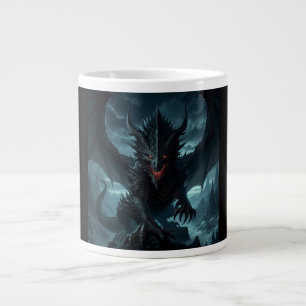 Taza De Café Gigante Dragón medieval oscuro