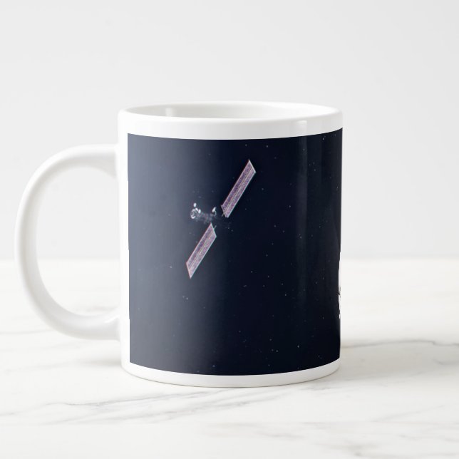 Taza De Café Gigante Dragon Xl Spacecraft Aproximándose A Una Puerta Lu (Izquierda)