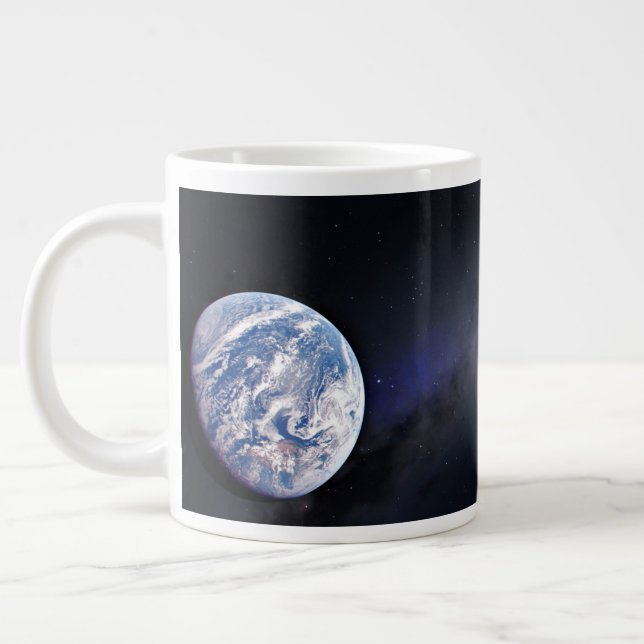 Taza De Café Gigante Dragon Xl Spacecraft Con Planeta Tierra A Distanci (Izquierda)