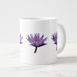Taza De Café Gigante Dragonfly on Purple Water Lily