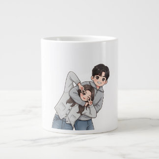 Taza De Café Gigante Dramas coreanos románticos gesto del corazón de pa