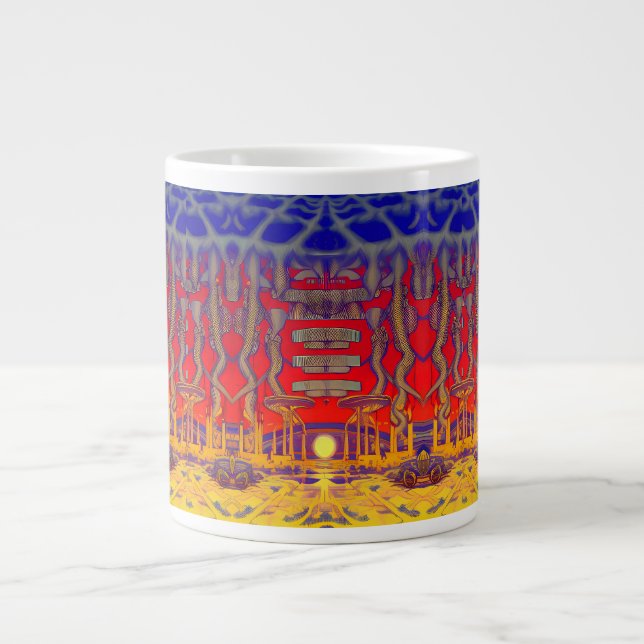 Taza De Café Gigante Dreamland psicodélico (Frente)