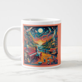 Taza De Café Gigante Dreamy Riverfront Harmony
