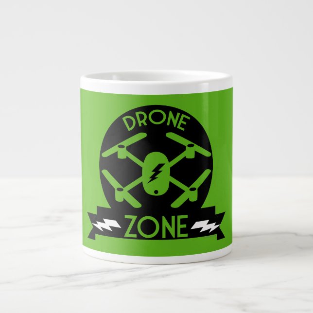 Taza De Café Gigante Dron de Hobbysta | Piloto de drones | Fotografía | (Frente)