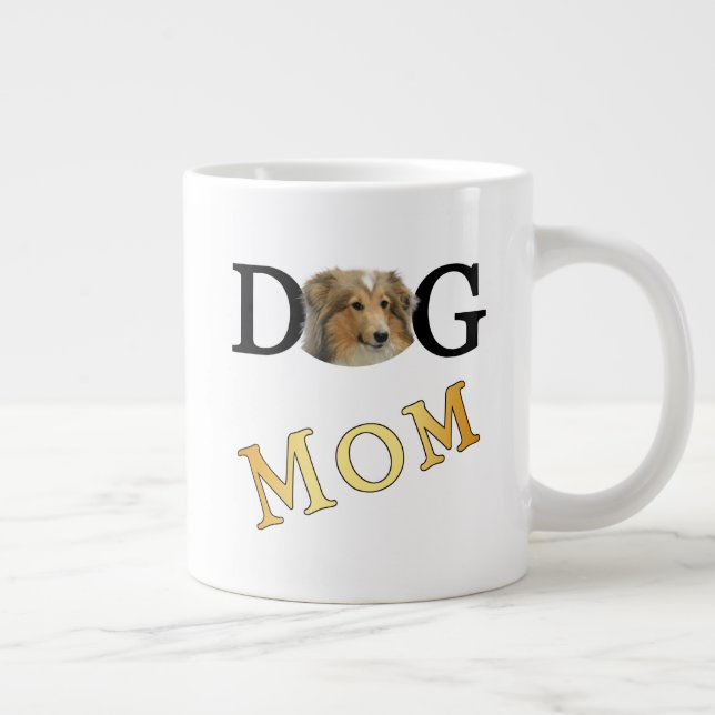 Taza De Café Gigante Dueños de Dog Mom Collie (Derecha)