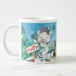 Taza De Café Gigante Dulce fiesta de Navidad de dibujos animados con os