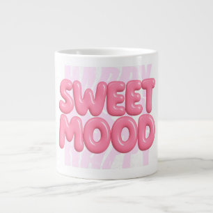 Taza De Café Gigante Dulce humor Burbuja rosa Leer estética