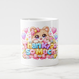 Taza De Café Gigante Dulce Kawaii Gracias Teddy Bear Pastel Pi
