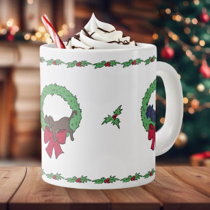 Taza De Café Gigante Dulce Laboratorio Cachorros de vacaciones Blanco f