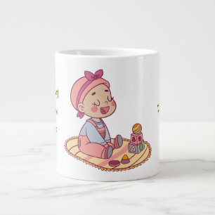 Taza De Café Gigante Dulce niña feliz Año Nuevo
