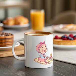 Taza De Café Gigante Dulce niña feliz cumpleaños