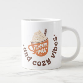 Taza De Café Gigante Dulces especias de calabaza de otoño y vibraciones