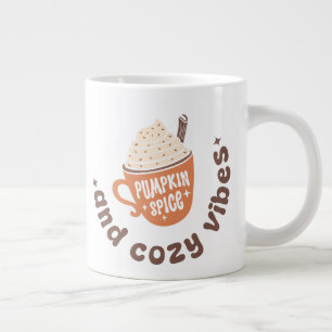 Taza De Café Gigante Dulces especias de calabaza de otoño y vibraciones