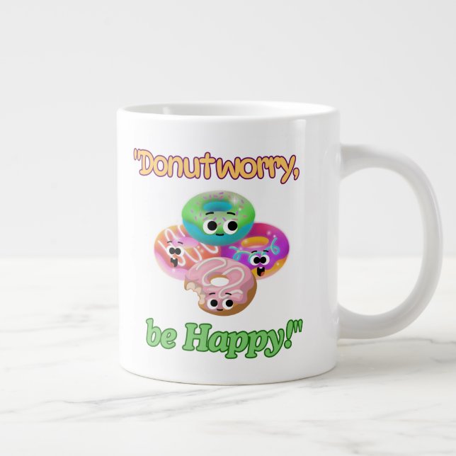 TAZA DE CAFÉ GIGANTE DUNOT WORRY BE FELIZ (Derecha)