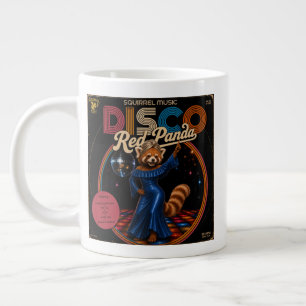 Taza De Café Gigante Dúo de Panda Rojo Disco