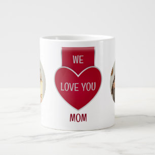 Taza De Café Gigante Duo We Love You Mom Jumbo Mug