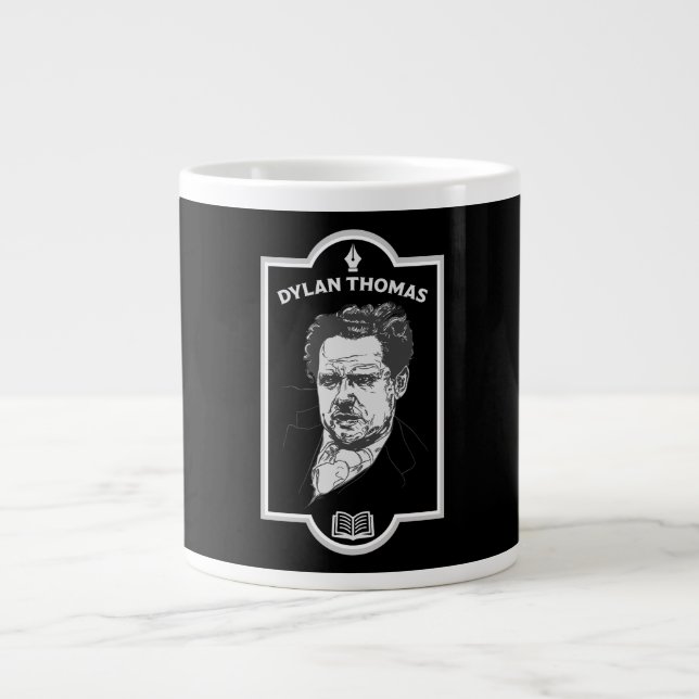 Taza De Café Gigante Dylan Thomas Welsh Poet (Frente)