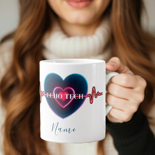 Taza De Café Gigante Echo Tech Latido EKG